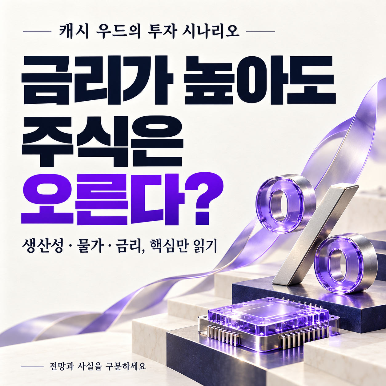 캐시 우드의 투자 시나리오: 금리가 높아도 주식은 오른다? 생산성·물가·금리 핵심 읽기도